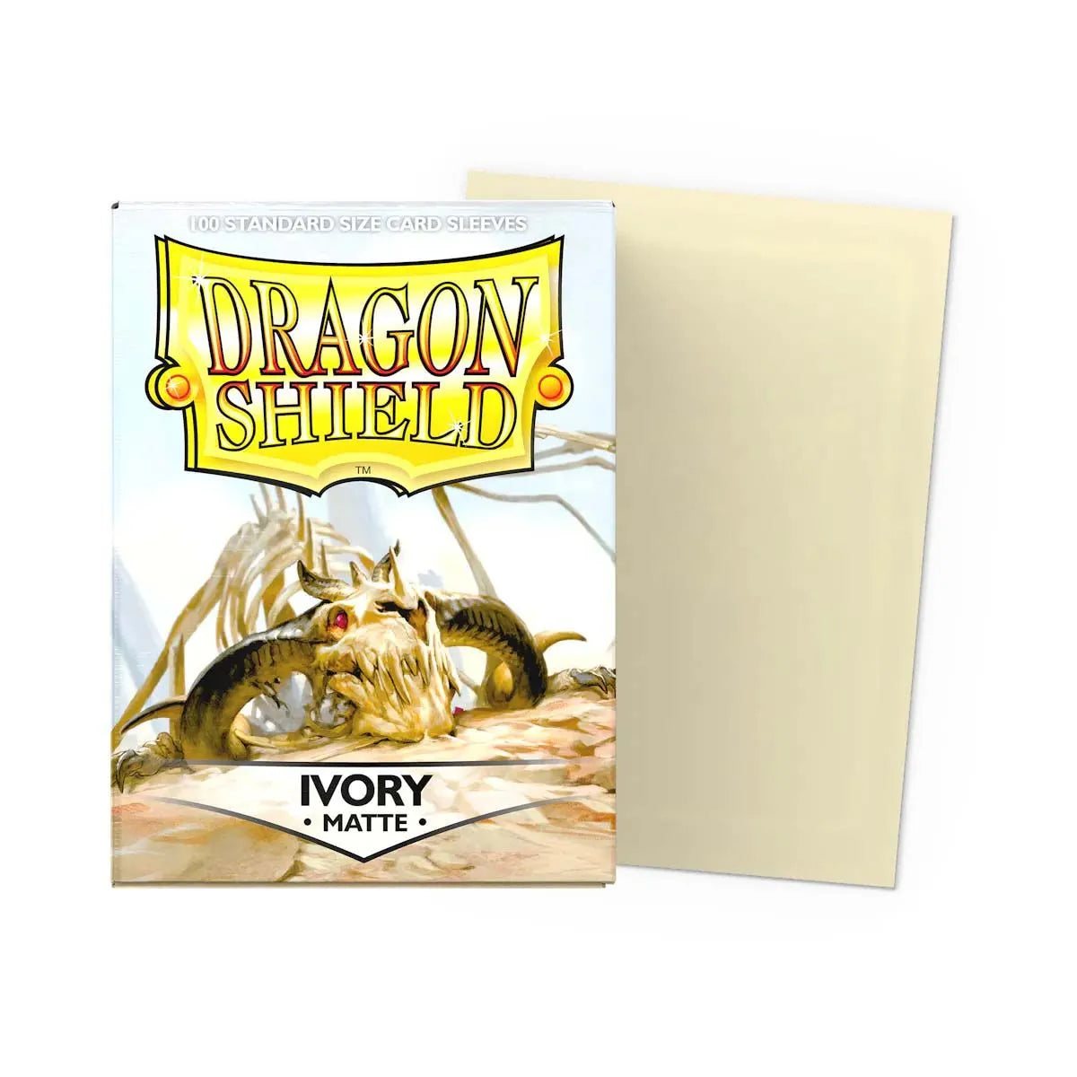 Dragon Shield Standard Size Sleeves Elfenbein – hochwertige Hüllen für Standard-Kartengröße.
